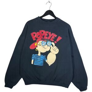 Vintage Popeye Cartoon Graphic Crewneck XXL